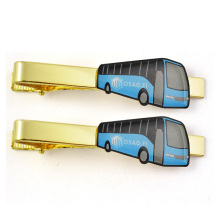 Hot selling make your own wholesale custom made cool bus metal steel tie clips for men